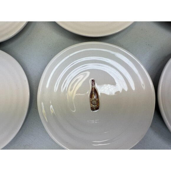 Set of 6 Williams Sonoma Wine Theme Raised Bottle Appetizer Plates Canapes 5.25" - Picture 5 of 9